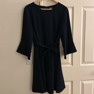 DKNY Navy Crepe Dress